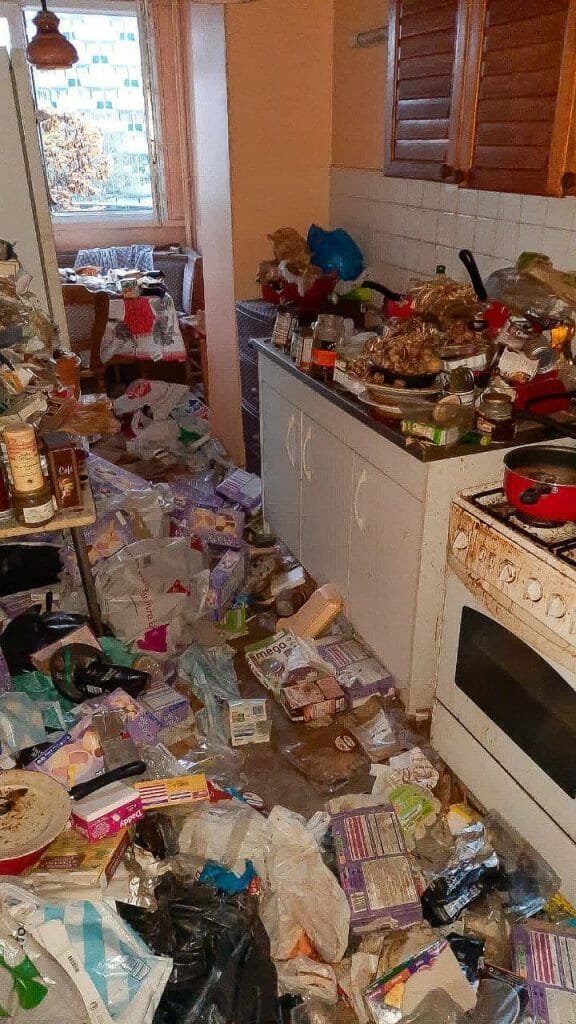 cuisine sale chez un syndrome de Diogène